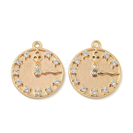 Латунные микропаве прозрачные подвески с фианитом KK-N254-108G-1