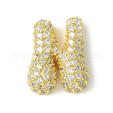 Подвески из латуни с покрытием из прозрачного кубического циркония KK-S378-01G-N-1
