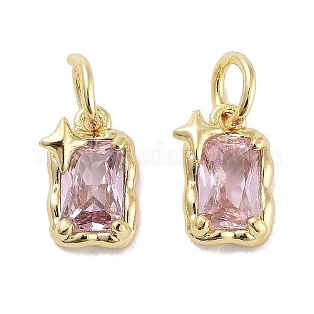 Латунные микро проложить кубического циркония подвески KK-C051-10G-03-1