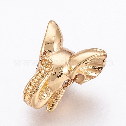 Латунные микро проложить кубического циркония бусы ZIRC-F088-036G-1