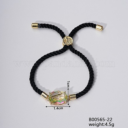 Модные милые латунные браслеты с овальными звеньями RQ1549-1-1