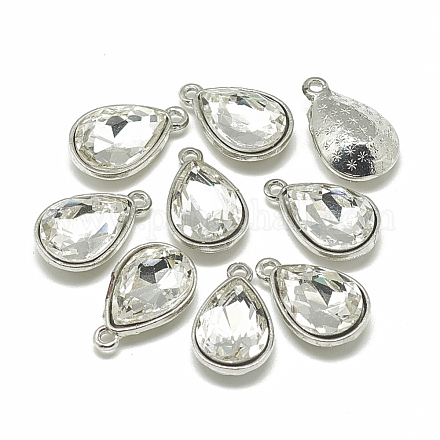 Сплав стекла подвески PALLOY-T028-10x14mm-01-1