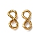 304 Stainless Steel Textured Infinity Linking Rings, Ion Plating(IP), Golden, 11.5x5.5x3.5mm, Hole: 2.5x2mm