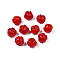 Handmade Lampwork Beads, Flower, FireBrick, 10~11x11.5~12.5mm, Hole: 1.2mm