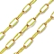 304 Stainless Steel Enamel Cable Chains, Soldered, with Spool, Ion Plating(IP), Real 18K Gold Plated, Yellow Green, 6.5x3x0.5mm, about 32.81 Feet(10m)/Roll
