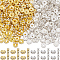 400pcs 2 Colors Brass Rhinestone Spacer Beads, Grade A, Rondelle, Waves Edg, Mixed Color, 6x3mm, Hole: 1.5mm, 200pcs/color