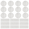 40Pcs 2 Styles Aluminum Pendants, Rectangle/Flat Round, Platinum, 15~30x30~45x1mm, Hole: 1.6~1.8mm, 20pcs/style