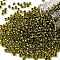 TOHO Round Seed Beads, Japanese Seed Beads, (996) Gilt Lined AB Peridot, 8/0, 3mm, Hole: 1mm, about 222pcs/10g