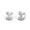 Tarnish Resistant 2-Hole 201 Stainless Steel Sewing Buttons, Flat Oval, Stainless Steel Color, 14x12x1mm, Hole: 3mm