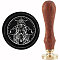 CRASPIRE Triple Goddess Wax Seal Stamp Moon Sealing Wax Stamps 30mm Retro Vintage Removable Brass Stamp Head with Wood Handle for Invitations Gift Packing