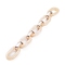 Handmade Acrylic Cable Chains, Imitation Gemstone Style, with CCB Plastic Linking Ring, Rectangle, Rose Gold, Wheat, Links: 38x23.5x6.5mm and 24.5x15x6.5mm, 39.37 inch(1m)/strand