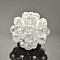 Transparent Glass Crystal Round Woven Beads, Cluster Beads, Clear, 22mm, Beads: 6mm