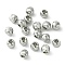 Brass Beads, Cadmium Free & Nickel Free & Lead Free, Round, Real Platinum Plated, 3.8x3.2mm, Hole: 1.4mm