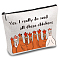 Custom Polycotton Canvas Stroage Bags, Metal Zipper Pouches, Rectangle, Rooster Pattern, 18x25cm
