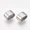 Non-Tarnish 304 Stainless Steel Slide Charm, Rectangle, Stainless Steel Color, 5x8x5mm, Hole: 3x6mm