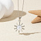 Alloy Crystal Rhinestone & Plastic Imitation Pearl Pendant Necklaces, Platinum, White, Sun, 17.72 inch(45cm)
