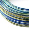 Round Aluminum Wire, Colorful, 18 Gauge, 1mm, about 93.6m/roll