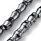 Synthetic Non-Magnetic Hematite Beads Strands, Bamboo Stick, 12.5x8.5mm, Hole: 2.7mm, about 32pcs/strand, 15.67 inch(39.8cm)