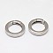 Tarnish Resistant 304 Stainless Steel Spring Gate Rings, O Rings, Ring, Stainless Steel Color, 6 Gauge, 21x4mm, Inner Diameter: 14mm