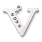 Tarnish Resistant 304 Stainless Steel Letter Pendant Rhinestone Settings, Stainless Steel Color, Letter.V, V: 16.5x17.5x1.5mm, Hole: 1.2mm, Fit for 1.6mm rhinestone
