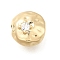 Brass Micro Pave Clear Cubic Zirconia Beads, Real 14K Gold Plated, Round, 7.5x8x5mm, Hole: 1.6mm