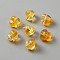 Handmade Lampwork Beads, Duck, Goldenrod, 12x12x1mm, Hole: 1mm