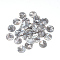 Cellulose Acetate(Resin) Pendants, Flat Round, Gray, 20x20x2.5mm, Hole: 1.5mm