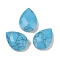 Synthetic Turquoise Cabochons, Teardrop, Faceted, 18x13x6mm