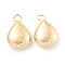 Brass Pendants, Real 18K Gold Plated, 25x16.5x8mm, Hole: 3.8mm