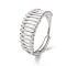 Non-Tarnish 304 Stainless Steel Hollow Adjustable Rings, Stainless Steel Color, 1.5mm,Inner Diameter: 18.9mm