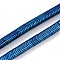 Electroplated Synthetic Non-magnetic Hematite Beads Strands, Wavy Disc, Blue Plated, 6x1.5mm, Hole: 1mm, about 330pcs/strand, 15.75''(40cm)