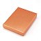 Python Pattern Cardboard Jewelry Set Boxes, with Black Sponge, for Jewelry Gift Packaging, Rectangle, Dark Orange, 16.1x12.2x2.95cm