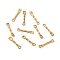 Ion Plating(IP) 304 Stainless Steel Connector Charms, Twisted Bar, Real 18K Gold Plated, 10x2x1mm, Hole: 1mm