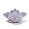 Halloween Flocky Opaque Resin Pendants, with Platinum Tone Iron Loops, Bat, 22x40x21mm, Hole: 2mm