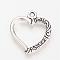 Tibetan Style Alloy Pendants, Hollow Heart, Cadmium Free & Lead Free, Antique Silver, 25.5x22.5x2mm, Hole: 2.5mm, about 500pcs/1000g