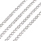Tarnish Resistant 304 Stainless Steel Curb Chains, with Spool, for Necklace Making, Soldered, Stainless Steel Color, 4x2.7x0.5mm, about 164.04 Feet(50m)/roll