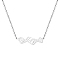 Non-Tarnish Hollow Trapezoid Stainless Steel Pendant Necklaces for Women, Stainless Steel Color, 17.72 inch(45cm)