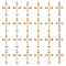 30Pcs Brass Pendanats, Cross Charm, Light Gold, 17x10x1mm, Hole: 1mm