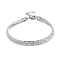 Non-Tarnish 304 Stainless Steel Herringbone Chain Bracelet, Stainless Steel Color, 7-1/8 inch(18cm), Extension Chain: 33mm