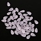 5Pcs Transparent Glass Beads, Top Drilled, Teardrop, Misty Rose, 14x8mm, Hole: 1mm