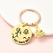 Alloy & 304 Stainless Steel Keychain, with Alloy Findings, Golden, Ship, 6.2cm, Pendant: 20~30mm