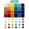 3600Pcs 24 Colors Transparent Electroplate Glass Beads, AB Color Plated, Faceted, Bicone, Mixed Color, 4x4mm, Hole: 0.8mm, about 150Pcs/color
