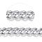 Tarnish Resistant 304 Stainless Steel Cuban Link Chains, Chunky Curb Chains, with Spool, Unwelded, for Jewelry Making, Stainless Steel Color, 10x8x2mm, about 82.02 Feet(25m)/roll