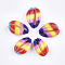 Printed Cowrie Shell Beads, No Hole/Undrilled, Colorful, 20~25x13~17x7~8mm