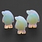 Opalite Carved Penguin Figurines, for Home Office Desktop Feng Shui Ornament, 27x18mm