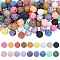 85pcs 17 style Resin Rhinestone Beads with Acrylic Round Beads Inside, AB Color, Round, Mixed Color, 20x18mm, Hole: 2~2.5mm, 5Pcs/style