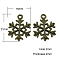 Tibetan Style Alloy Pendants, Cadmium Free & Nickel Free & Lead Free, Snowflake, for Christmas, Antique Bronze, 21x16x2mm, Hole: 2mm