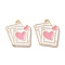 Alloy Enamel Pendants, Golden, Playing Cards, 16.5x15x1.5mm, Hole: 1.2mm