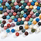 2 Strands Dyed Round Synthetic Lava Rock Beads Strands, Colorful, 8~9mm, Hole: about 2.5~3mm, about 52pcs/strand, 15.5 inch