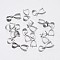 Brass Ice Pick Pinch Bails, Platinum, 11x5mmm, Hole: 3mm, Pin: 0.8mm